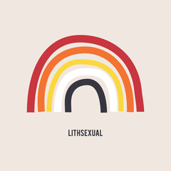 LGBTQ Pride Rainbow Flag. LGBT Community Design - Lithsexual. Stock sexual identity pride flag