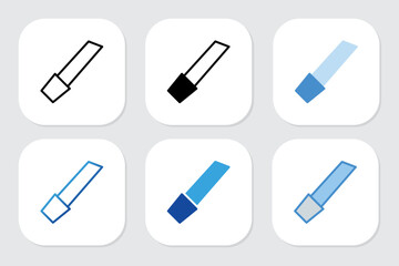 knife icons with various design styles	