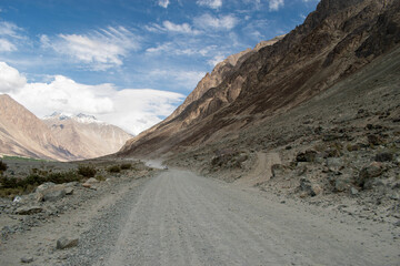 Nubra Vally in Ladakh, India the scenic view of leh ladakh with free space