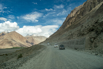 Nubra Vally in Ladakh, India the scenic view of leh ladakh with free space