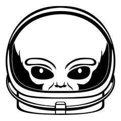 Alien In Astronaut Helmet