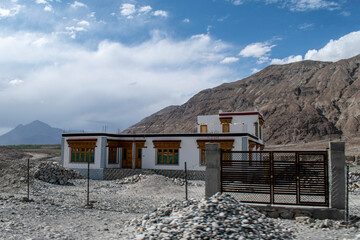 Nubra Vally in Ladakh, India the scenic view of leh ladakh with free space