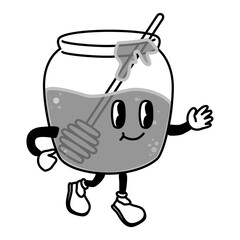 Honey Jam Mascot Illustration