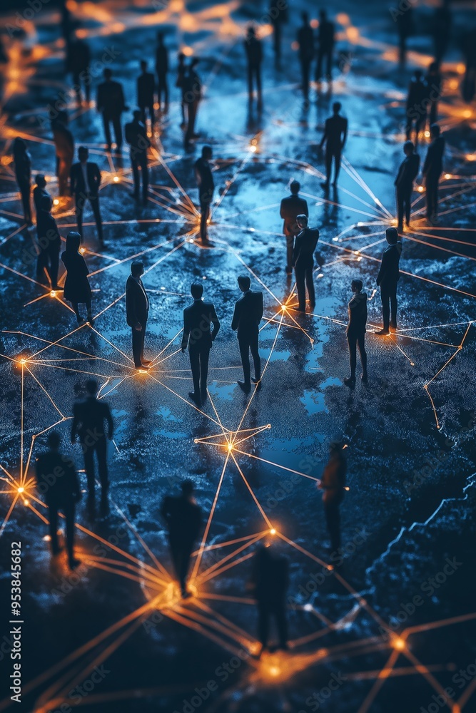 Poster innovative connections embracing the evolving digital landscape in todays dynamic business world thr