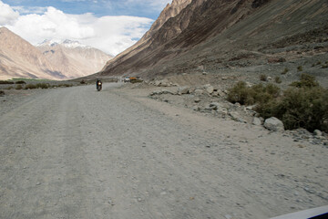 Nubra Vally in Ladakh, India the scenic view of leh ladakh with free space