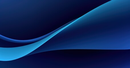 A smooth gradient design featuring flowing blue waves on a dark background, ideal for modern graphics or digital art.
