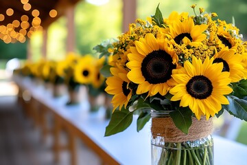 Sunflowers, simple beauty, rustic elegance bring a touch of natureâ€™s grace to any setting