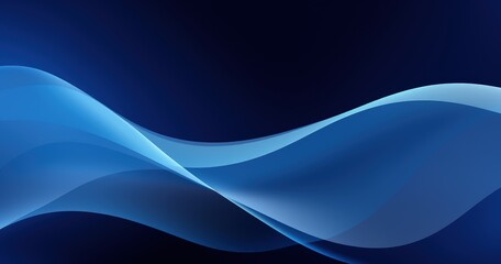 A smooth, flowing abstract design featuring shades of blue on a dark background, ideal for digital graphics and backgrounds.