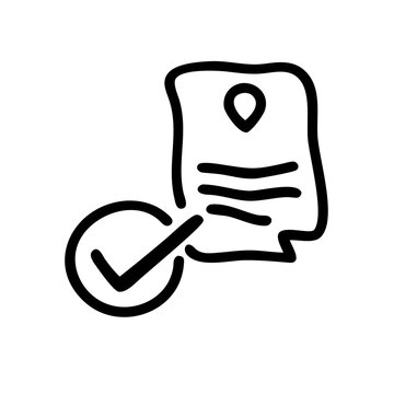 recommend clip art: Document Approval Icon with Checkmark in Simple Line Art