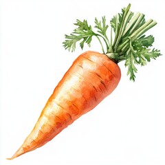 A Slice of Carrot Isolated on White Background for Healthy Eating Concept Generative AI