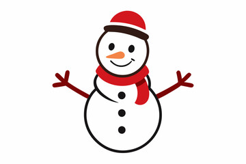 snowman isolated on white