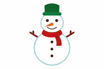 snowman with hat and scarf