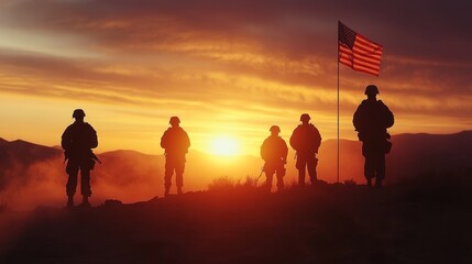 Fototapeta premium Honoring our heroes celebrating veterans day and the courage of those who served