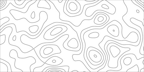 Topographic map and landscape terrain texture grid. Black and white topographic contours lines of mountains. Topography white wavy curve geography topography lines contours map