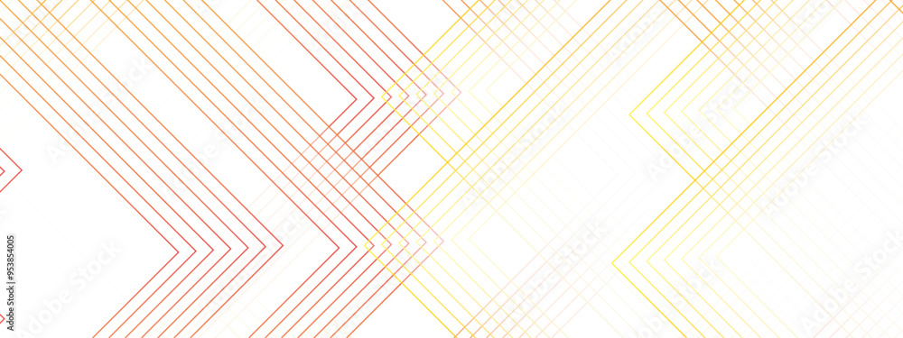 Aufkleber abstract modern minimalistic golden and red geometric line with layered geometric triangle shapes. c