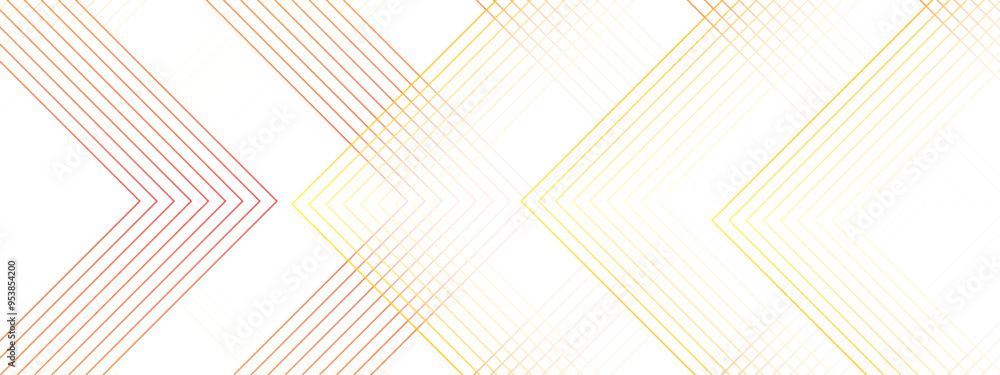 Aufkleber abstract modern minimalistic golden and red geometric line with layered geometric triangle shapes. c