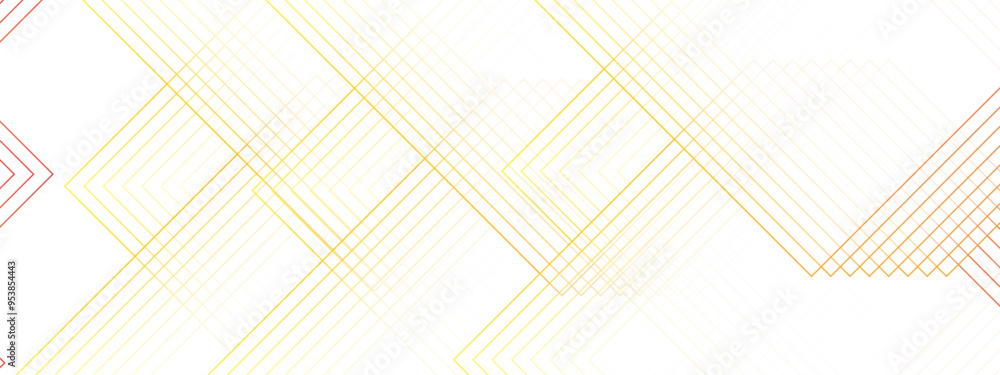 Aufkleber abstract modern minimalistic golden and red geometric line with layered geometric triangle shapes. c