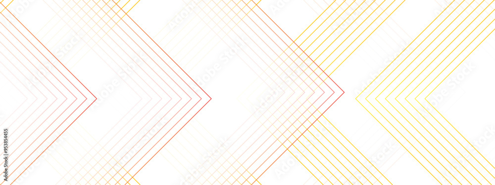 Aufkleber abstract modern minimalistic golden and red geometric line with layered geometric triangle shapes. c
