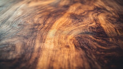 Detailed Close-Up of Handcrafted Wooden Table Surface Showcasing Intricate Grain and Texture
