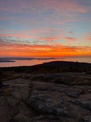 sunrise landscape over the atlantic ocean