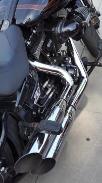 motorcycle exhaust system vertical video