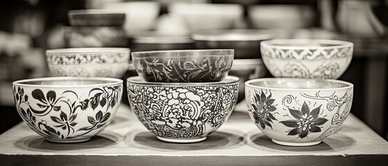 Singing Bowl Market Display Buddhism Religion Spiritual Symbol