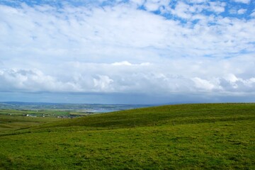 Beautiful meadow landscape in Ireland