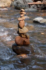 stones on the river