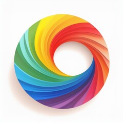 Obraz premium logo base spirale ronde en couleur pour entreprise ou association dessin ia