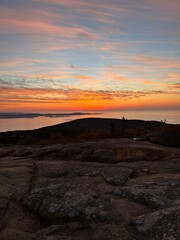 sunrise landscape over the atlantic ocean