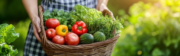 Fresh Harvest Of Vegetables Gathered Outdoors