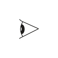 Black and white eye icon representing sight