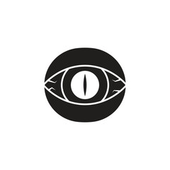 Black and white eye icon representing sight