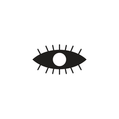 Black and white eye icon representing sight