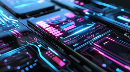 Obraz premium Futuristic Technology Interface