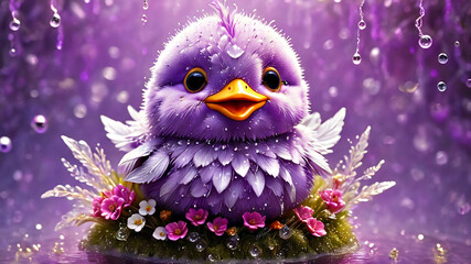 Obraz premium Purple chicken