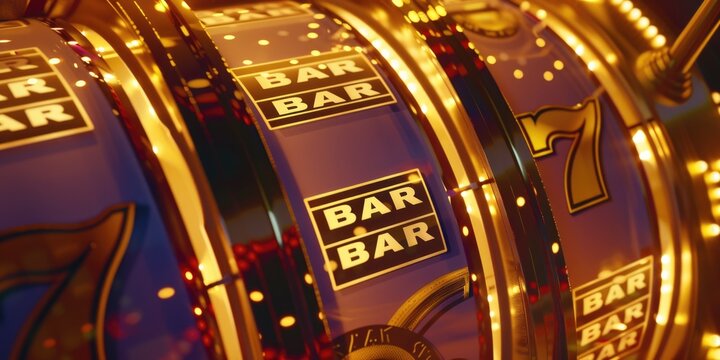 Casino slot machine with the name 'Bar Bar Bar' displayed.