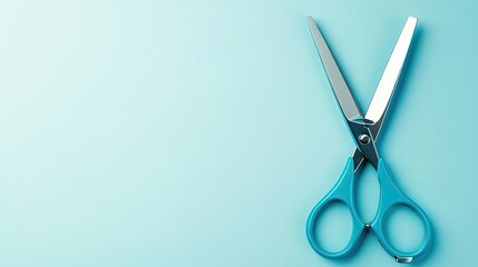 A sharp pair of hairdressing scissors placed against a clean white background with soft lighting perfect for promoting hairstyling tools focusing on precision and elegance