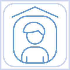 Obraz premium Real Estate Agent’s Office icon Design