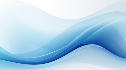 Naklejka premium A smooth, flowing abstract design in shades of blue, ideal for backgrounds or digital projects.