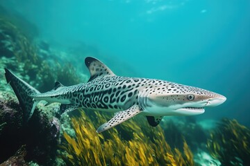 Fototapeta premium Tiger Shark on Coral Reef