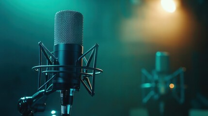 Studio Microphone with a Pop Filter