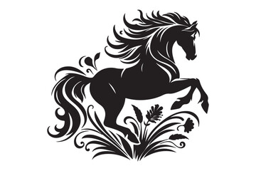 Horse silhouette vector illustration