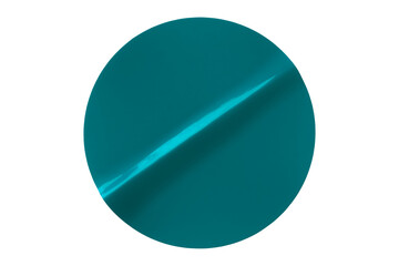 Separate shiny green circle stickers on transparent background.