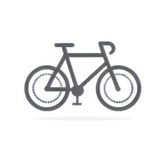 Obraz premium Minimalist Bicycle Icon in Monochrome Design