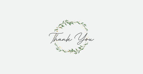 Thank you handwritten elegance calligraphy font