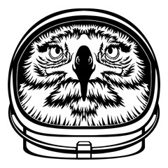 Bald Eagle In Astronaut Helmet © VektorzDesign