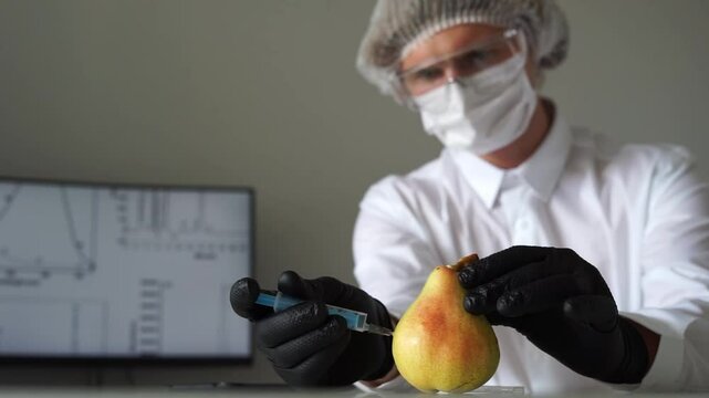 pear with nitrates in the laboratory
