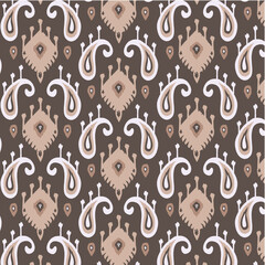 seamless pattern with flowers and paislay.