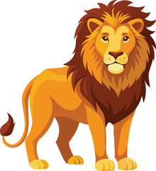 a colorful carton style lion picture